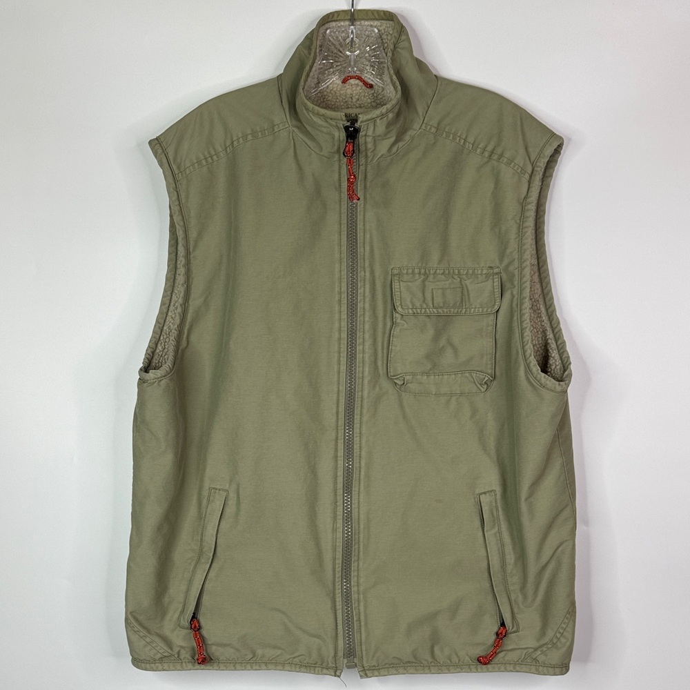 American Eagle Sherpa Lined Cargo Vest Size Large